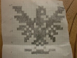 ドイリーイーグル柄編み図